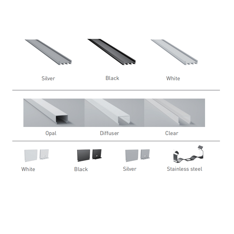Square LED Diffuser Channel Aluminum Profile For 20mm Double Row LED Strip Square LED Diffuser Channel Aluminum Profile For 20mm Double Row LED Strip